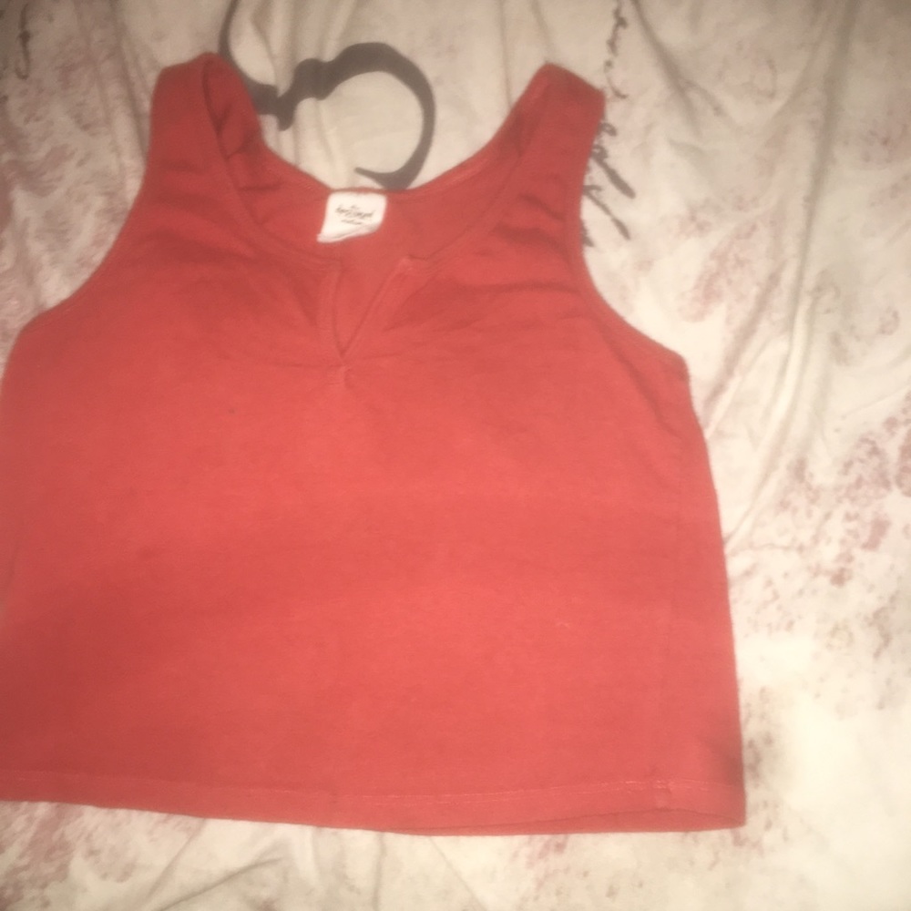 Pinkish/orange tank top with slit from target